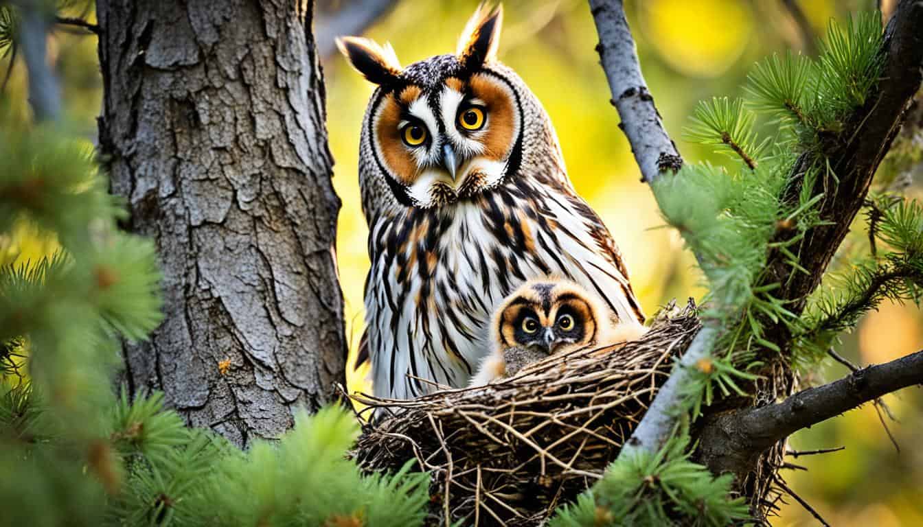 long-eared owl nesting