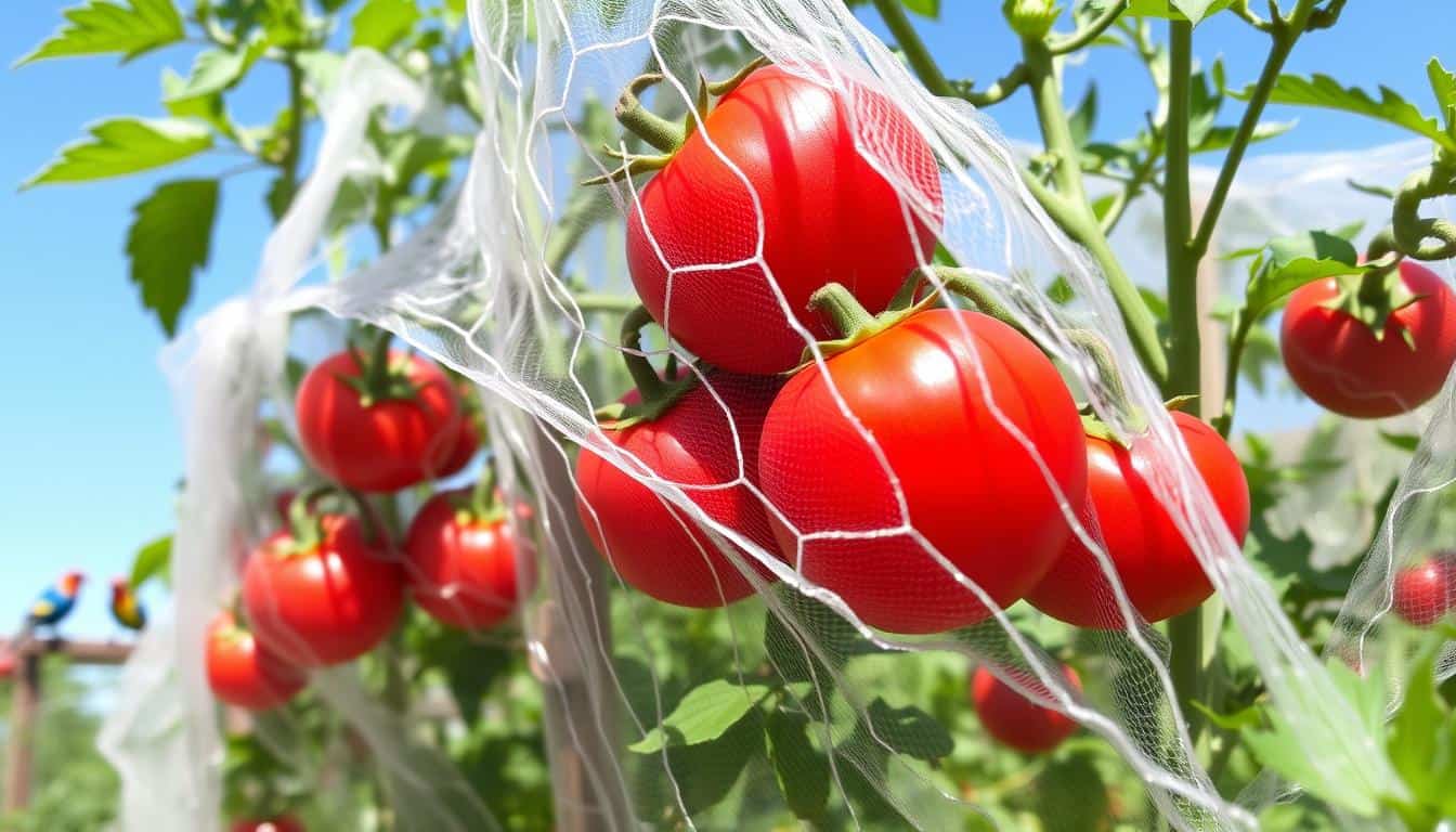 bird netting to stop birds from eating tomatoes