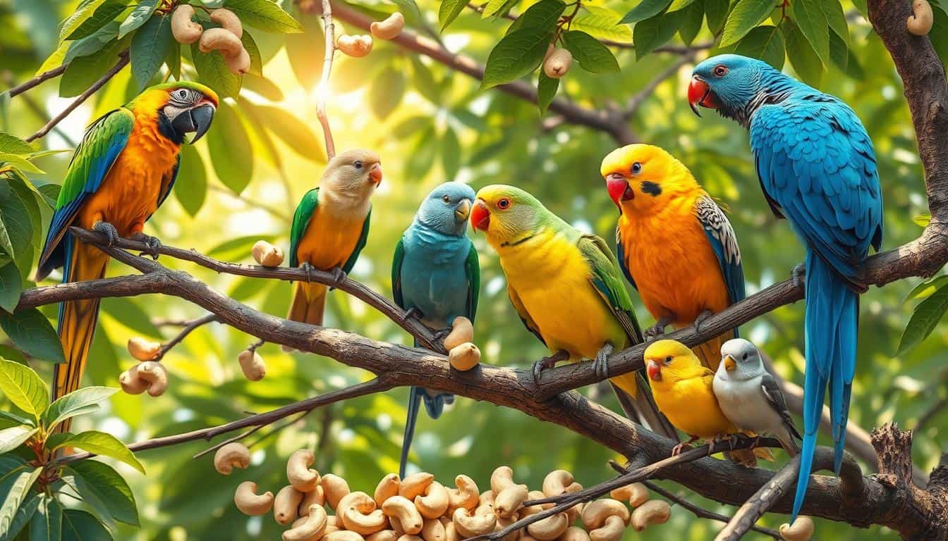 which birds can eat cashews