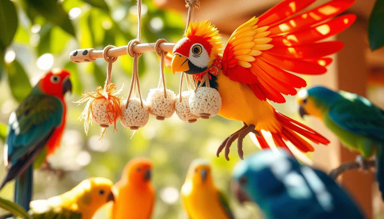 Bird Toy with Rice Cakes