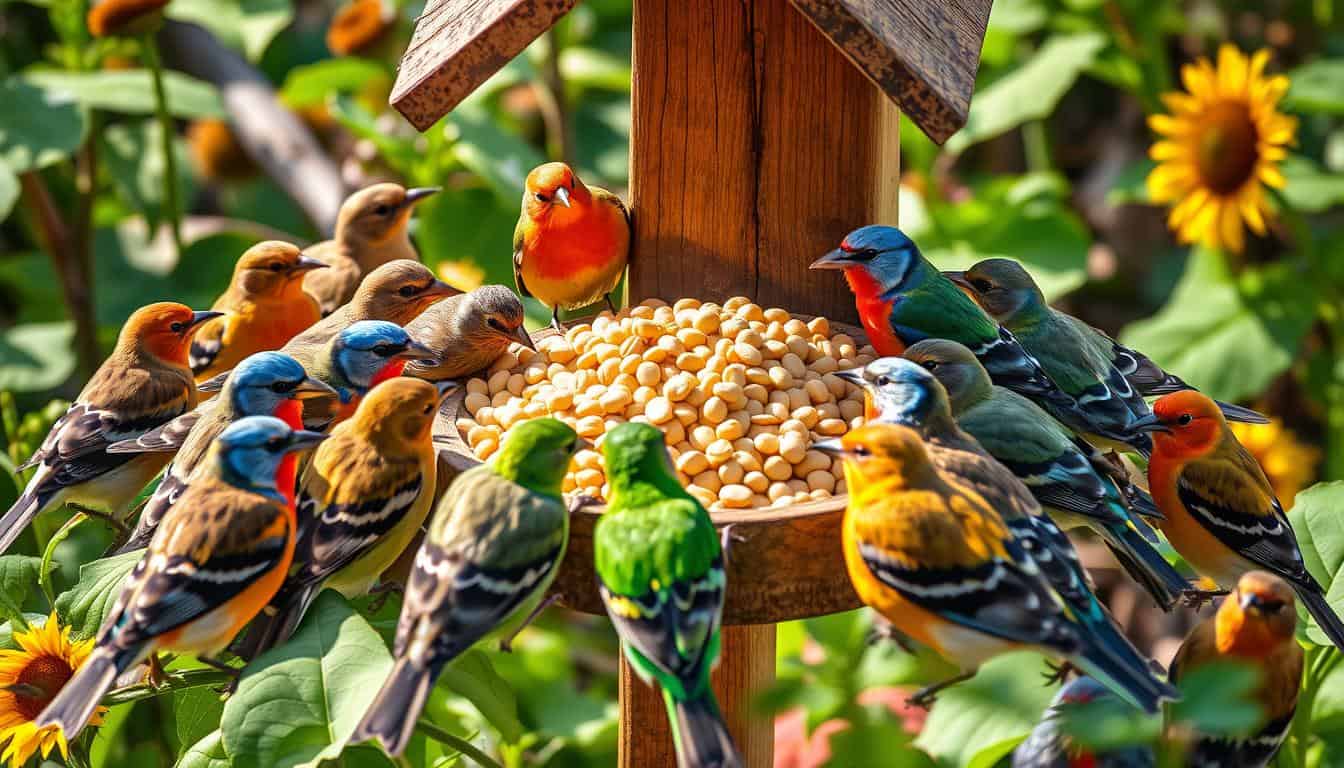 Incorporating chickpeas in bird feeding